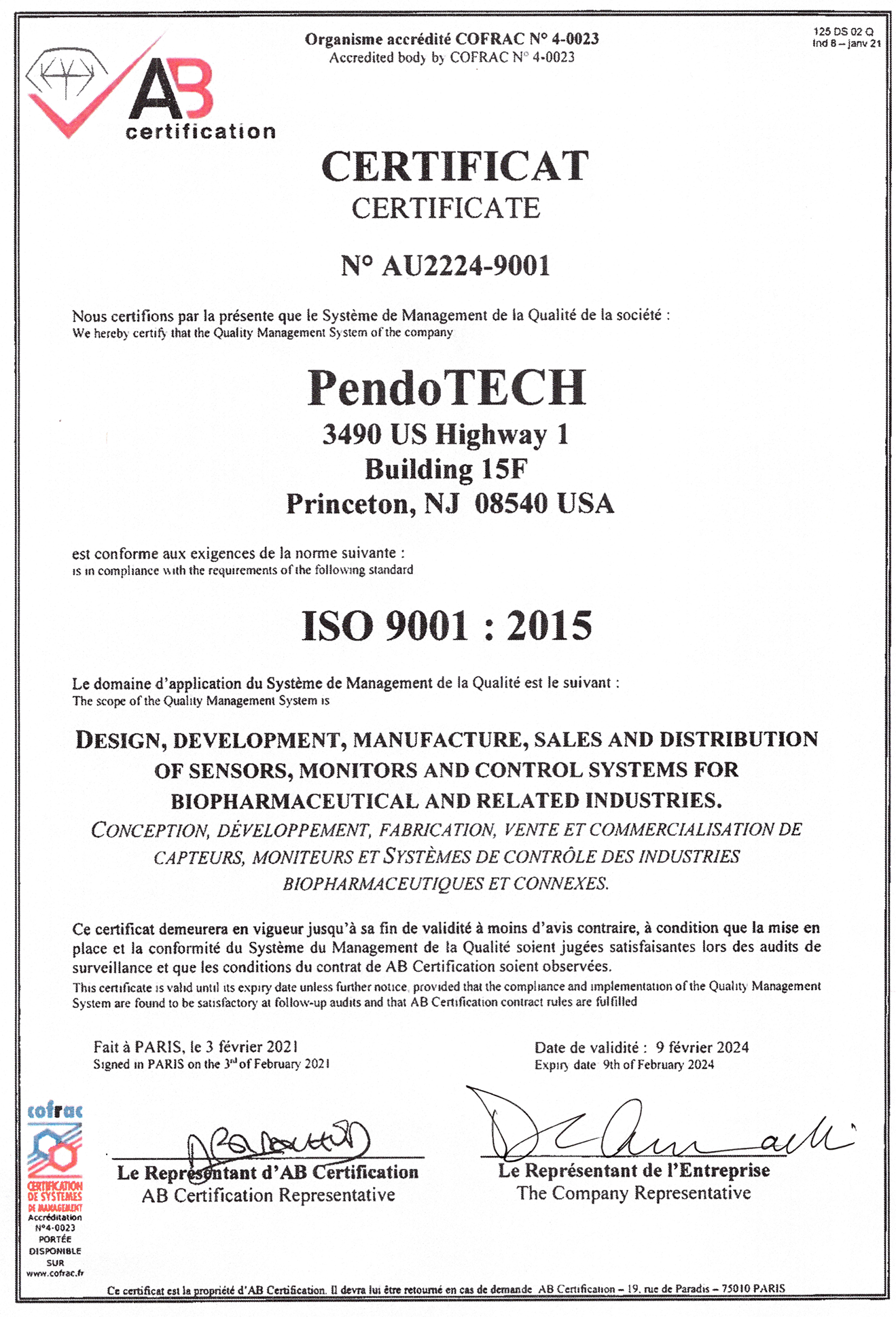 pendotech-iso-9001-2015-certificate